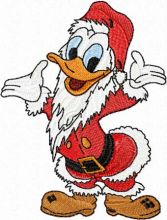 Christmas Donald Duck embroidery design