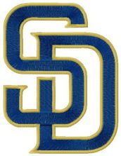 San Diego Padres cap insignia embroidery design
