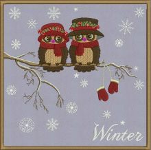 Christmas owls 2 embroidery design