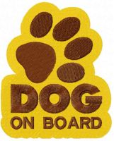 Dog on board free embroidery design