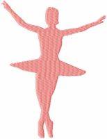 Ballerina free machine embroidery design 7