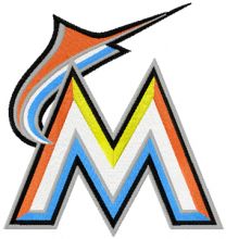 Miami Marlins Logo embroidery design