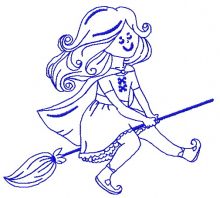 Little witches 8 embroidery design