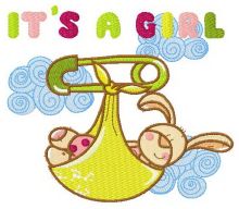 It's a girl embroidery design