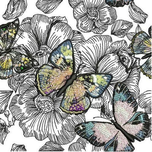 Gorgeous butterfly machine embroidery design