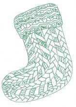 Christmas sock 2 embroidery design