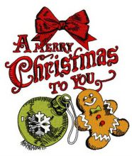 A Merry Christmas to you 3 embroidery design