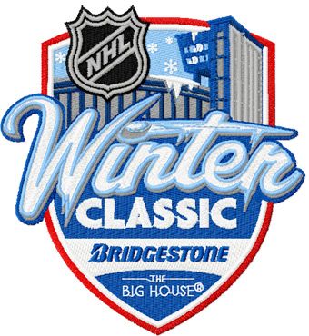NHL winter Bridgestone logo machine embroidery design