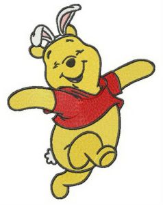 Easter Winnie embroidery design