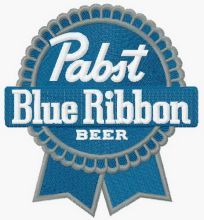 Pabst Blue Ribbon logo embroidery design