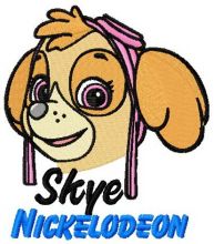 Skye Nickelodeon embroidery design