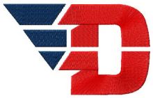 Dayton Flyers logo embroidery design