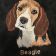 American Beagle embroidered design