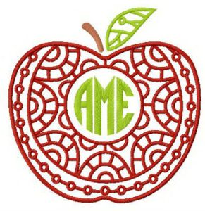 AME tasty apple embroidery design
