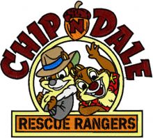 Chip & Dale Rescue Rangers big size embroidery design