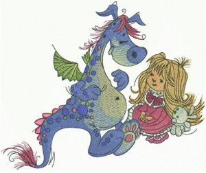 My friend dragon embroidery design