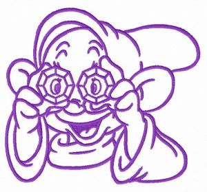 Happy Dopey embroidery design