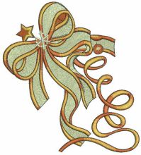 Silk bow embroidery design