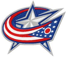 Columbus Blue Jackets primary logo embroidery design