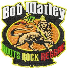 Bob Marley Logo embroidery design