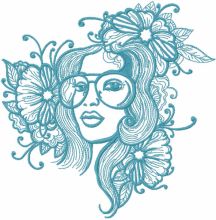 Summer wind in my hair embroidery design