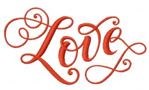 Love 2 embroidery design