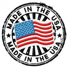 Made in the USA embroidery design
