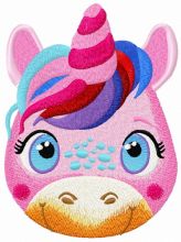Young unicorn embroidery design
