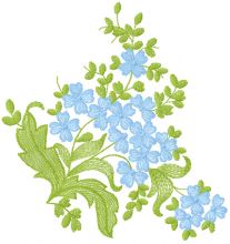 Don't forget me.flower embroidery design