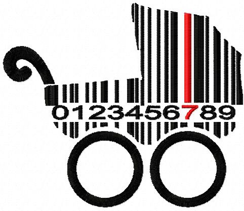 Barcode Buggy free machine embroidery design