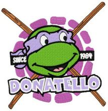 Donatello badge embroidery design