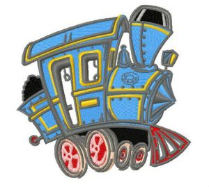Steam locomotive 2 embroidery design