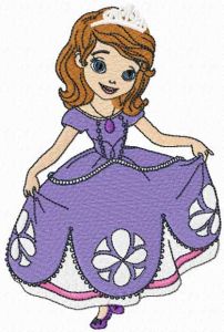 Sofia The First cute embroidery design