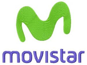 Movistar logo embroidery design