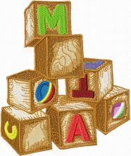 Wooden Toys - Cubes embroidery design