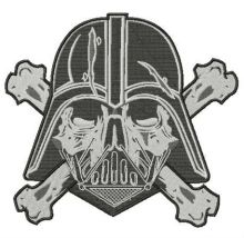 Darth Vader crossed bones embroidery design