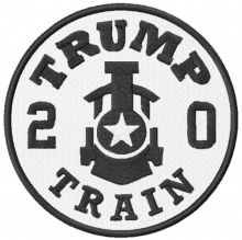 Trump train 2020 embroidery design