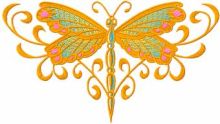 Celtic Dragonfly embroidery design