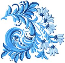 Blue Flower 2  embroidery design