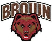 Brown Bears logo embroidery design