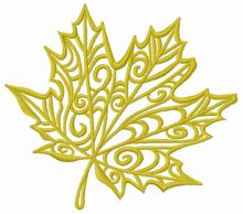 Maple leaf 3 embroidery design