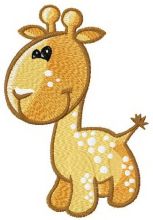 Tiny giraffe embroidery design
