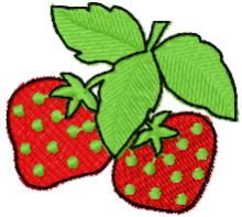 Strawberries embroidery design