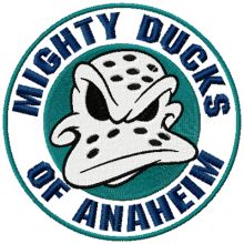 Anaheim mighty duck embroidery design