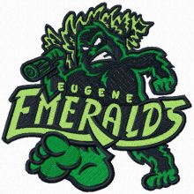 Eugene Emeralds logo embroidery design
