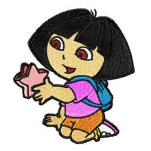 Dora the Star Catcher  embroidery design
