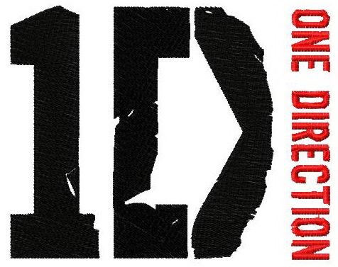 One Direction logo machine embroidery design