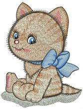 Kitten toy embroidery design