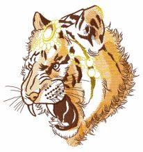 Raja's tiger embroidery design