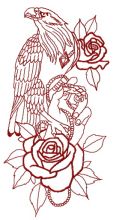 Tamed eagle 2 embroidery design